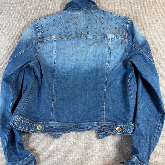 Studded Denim Jacket with Gold Buttons 1345 - Picture 5 of 7